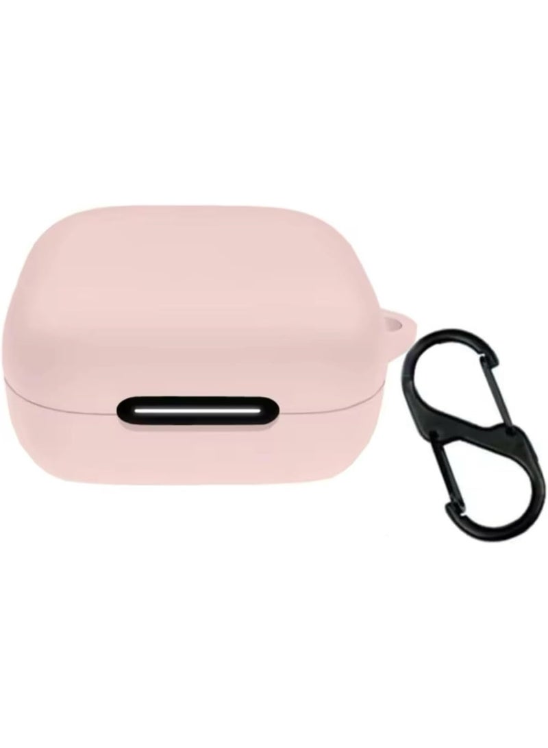 Fekra Compatible with Anker Soundcore R50i NC/Anker P30i Case Cover, Soft Silicone Shockproof Protective Case Wireless Earbuds with Carabiner, Front LED Visible (Pink) - Image 1